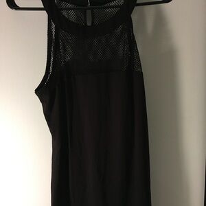 NWT, INC Black Mesh Tank Top in L